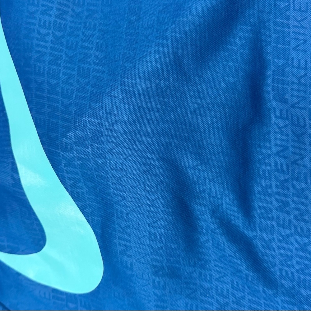 Nike Blue Kids Hoodie with Light Blue Swoosh - Picture 5 of 5